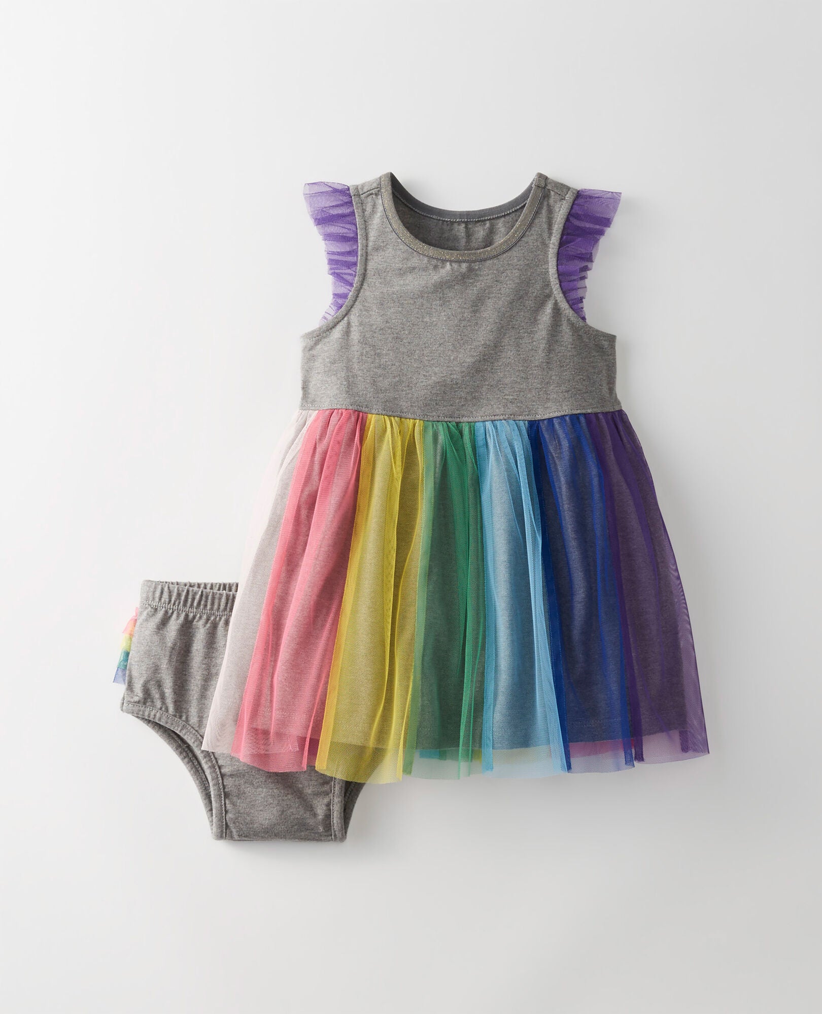 Hanna andersson rainbow tulle dress outlet