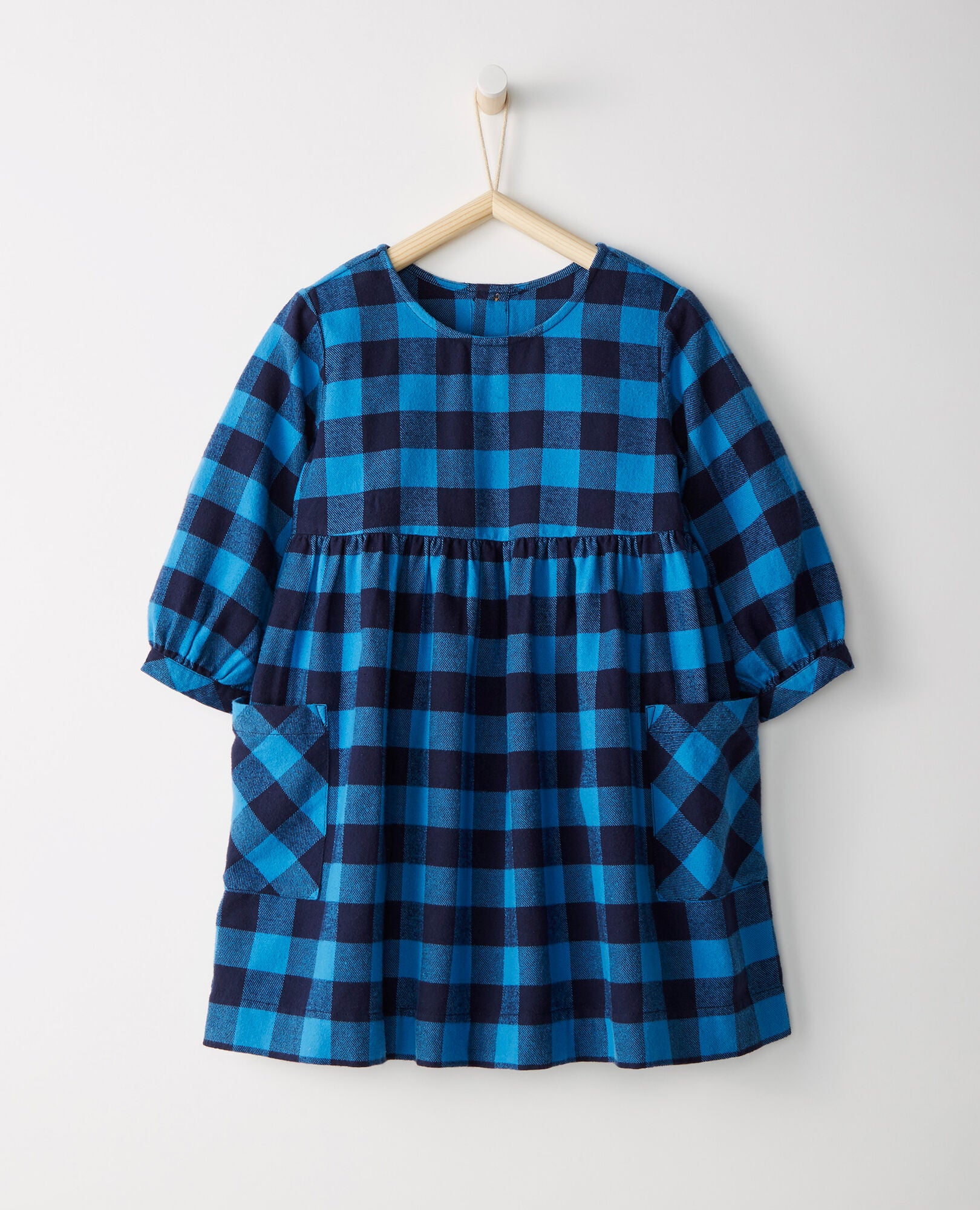 Buffalo Plaid Flannel Pocket Dress Hanna Andersson Hanna Me Downs