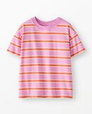 Relaxed Fit Striped T-Shirt in Echinacea/Sun Fire - main