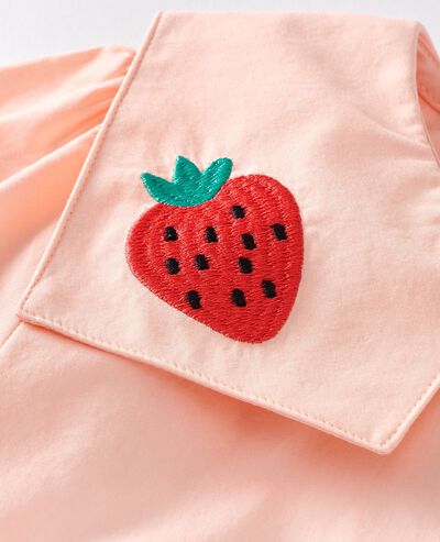 Long Sleeve Poplin Button Up Shirt in Pink Cream - main