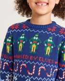 Warner Bros™ Elf Fair Isle Sweater In Cotton Jersey in Elf Navy - main