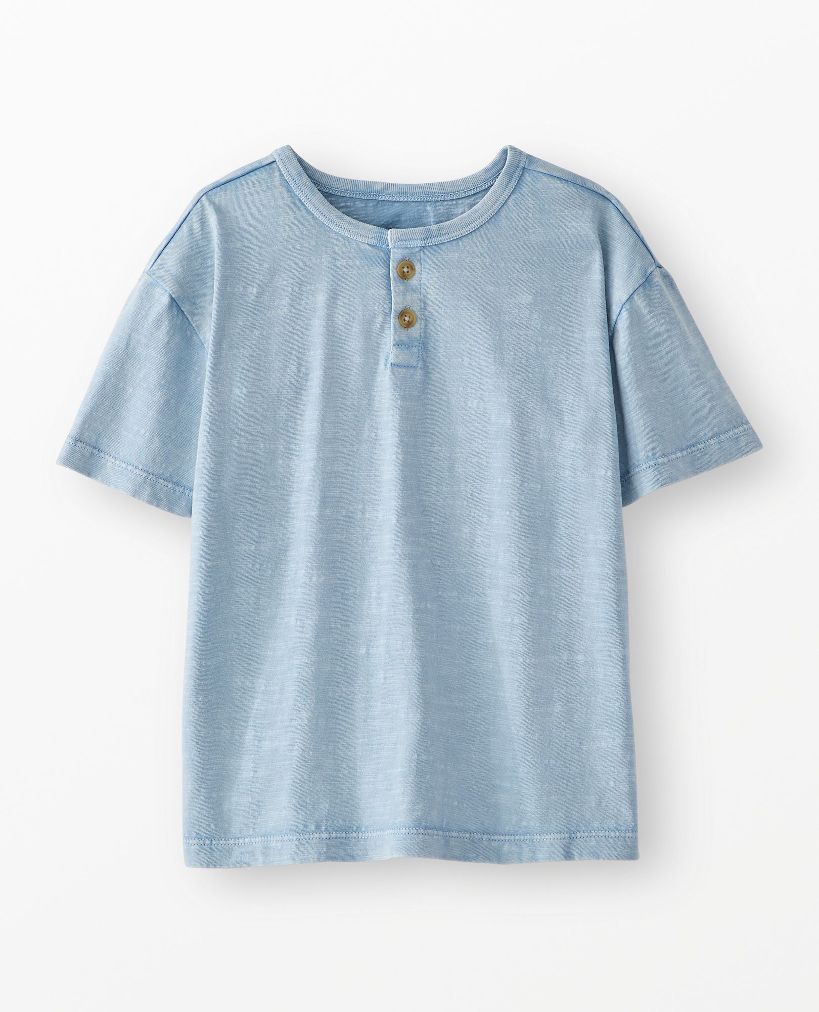 Relaxed Fit Henley T-Shirt in Forever Blue - main