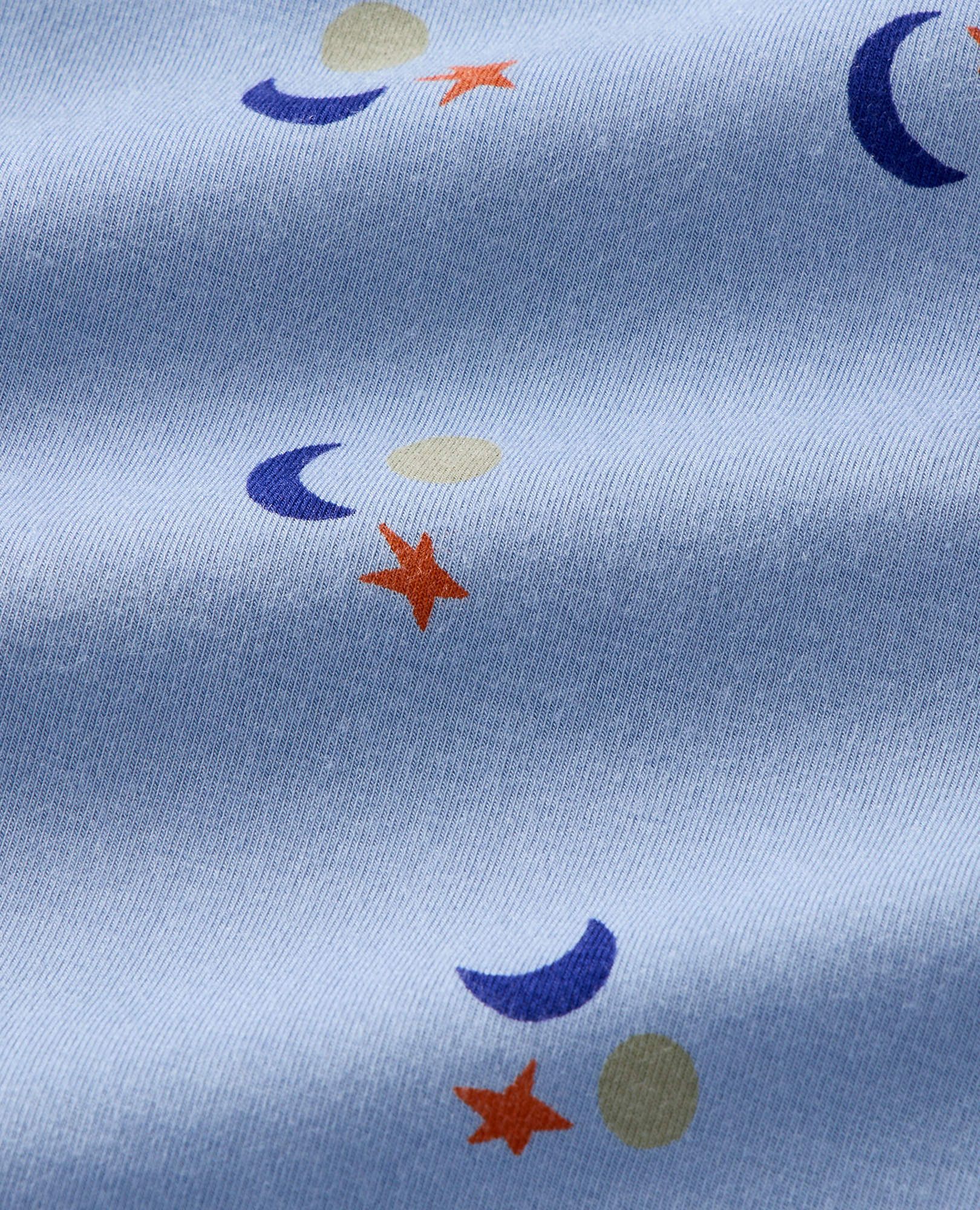 HannaSoft™ Stretch Sleeper in Multi Sun, Moon, and Stars on Storm Blue - main