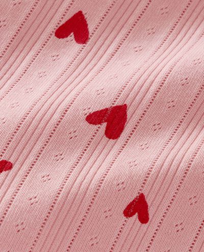 Women's Valentine's Pointelle Wide Leg Pajama Set in Flourishing Hearts on Pink Frosting - main