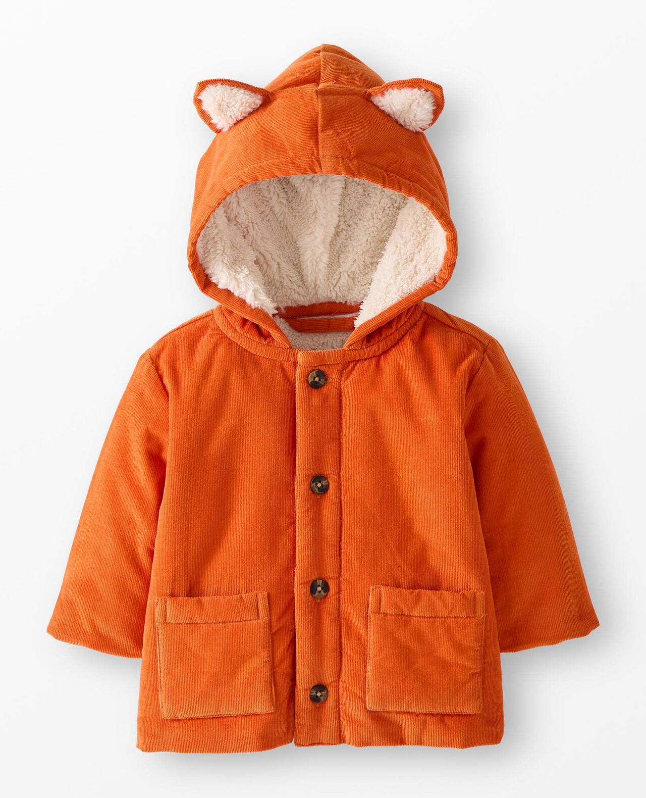 Baby Corduroy Critter Jacket in Fox - main