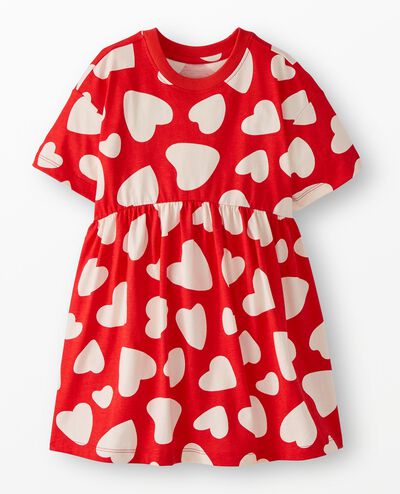 T-Shirt Dress with Pockets in Artful Hearts - main