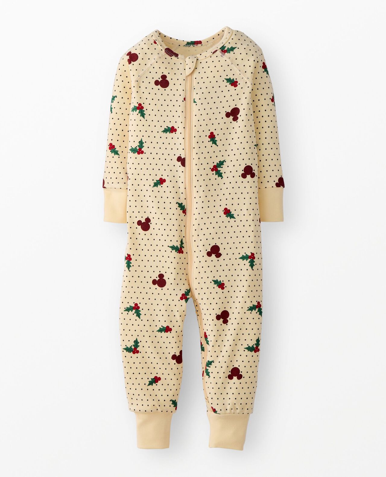 Disney Mickey Mouse Holiday HannaSoft™ Stretch Sleeper in Mickey Holly Berry - main