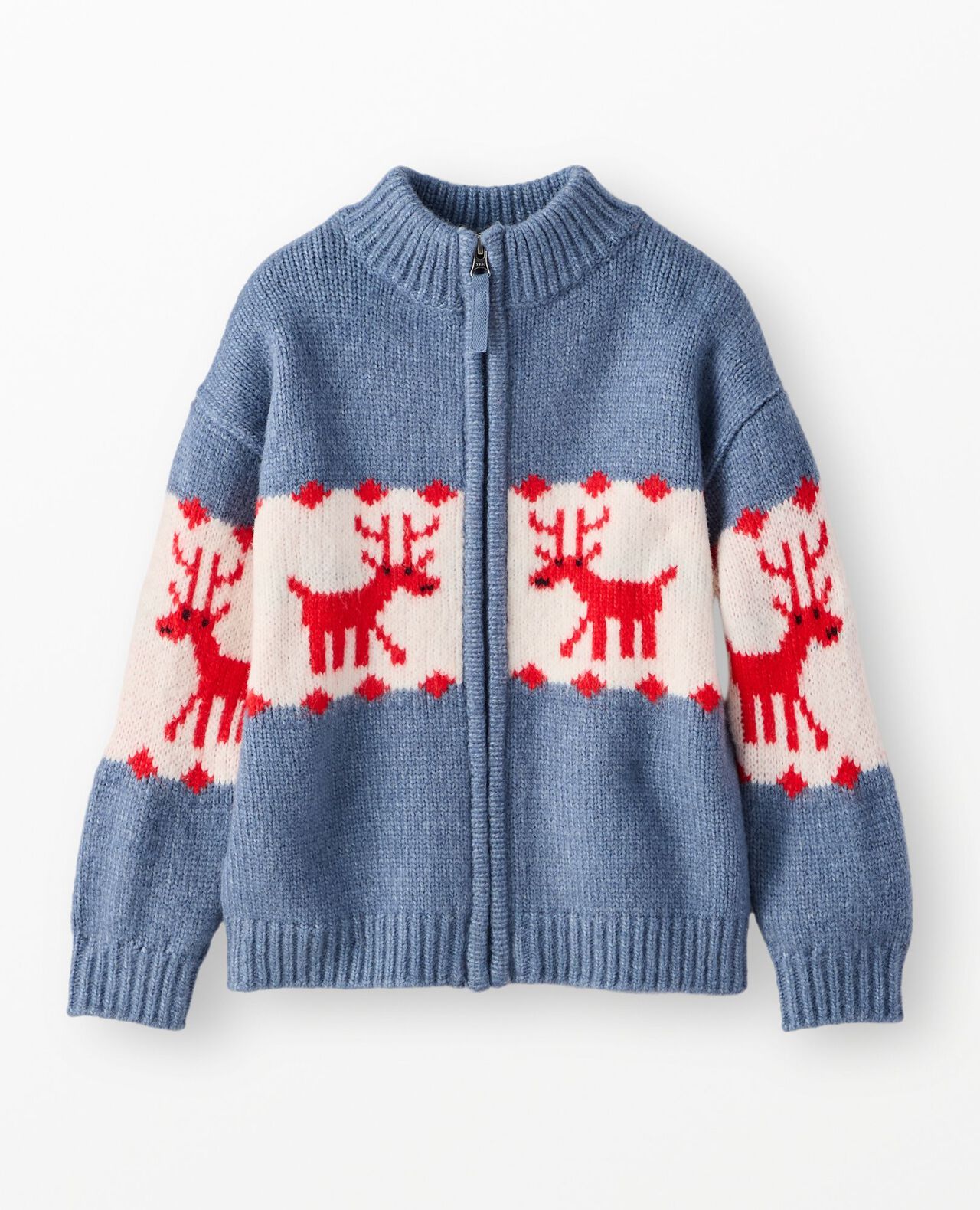 Holiday Dear Deer Cardigan in Dear Deer on Blue - main