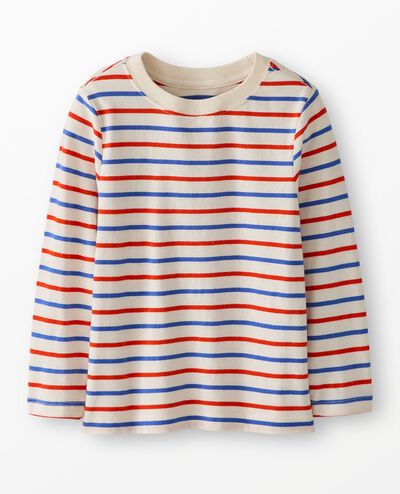Long Sleeve Classic Fit T-Shirt in RWB Stripe - main