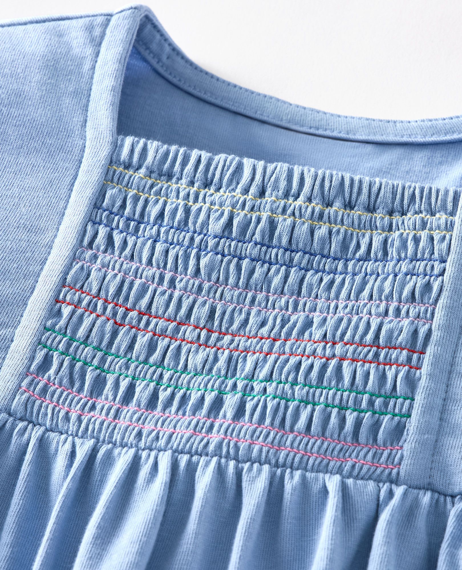 Baby Dolman Sleeve Smocked Dress & Bloomers Set in Forever Blue - main