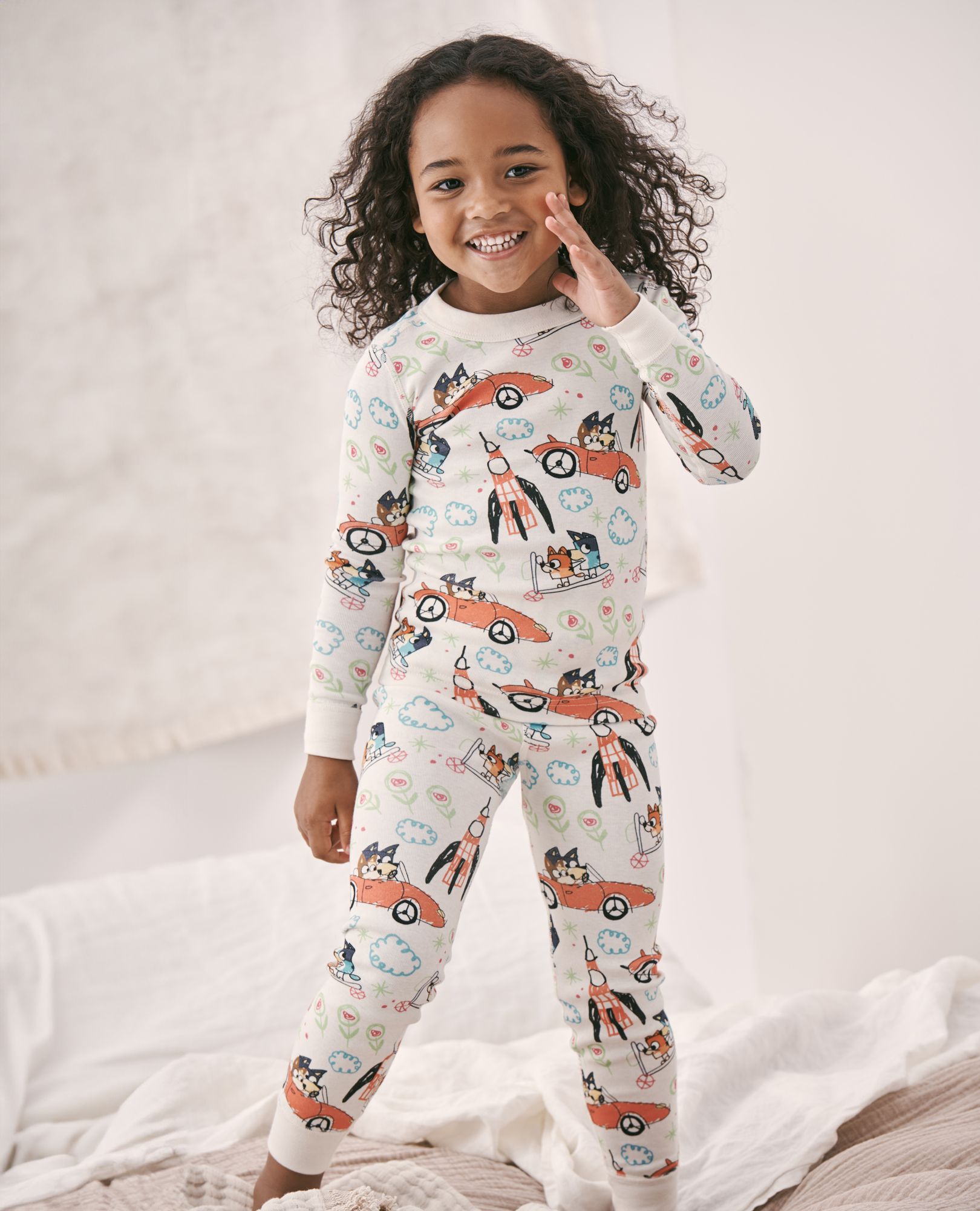 Kids Bluey Long John Pajama Set