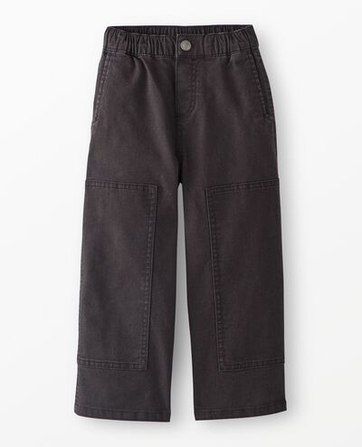 Loose Fit Canvas Carpenter Pants in Soft Black - main