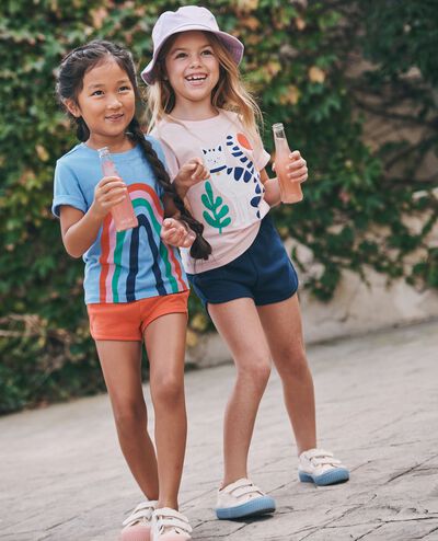 French Terry Dolphin Vent Shorts in Navy Blue - main