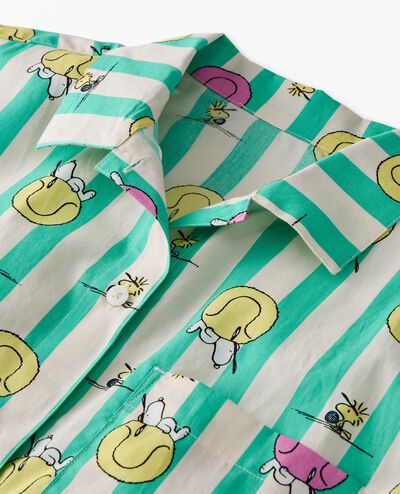 Women's Peanuts Poplin Pajama Set in Snoopy Tennis - main