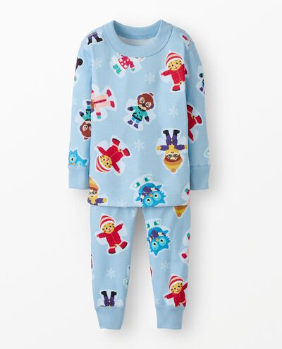 Daniel Tiger Holiday HannaJams™ Pajama Set in Daniel Tiger Snow Angels on Blue - main