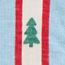 Holiday HannaJams™ Sleeper in Tree Ribbons on Blue - swatch