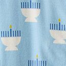 Women's Holiday Flannel Pajama Set in 8 Nights of Light on Blue - swatch