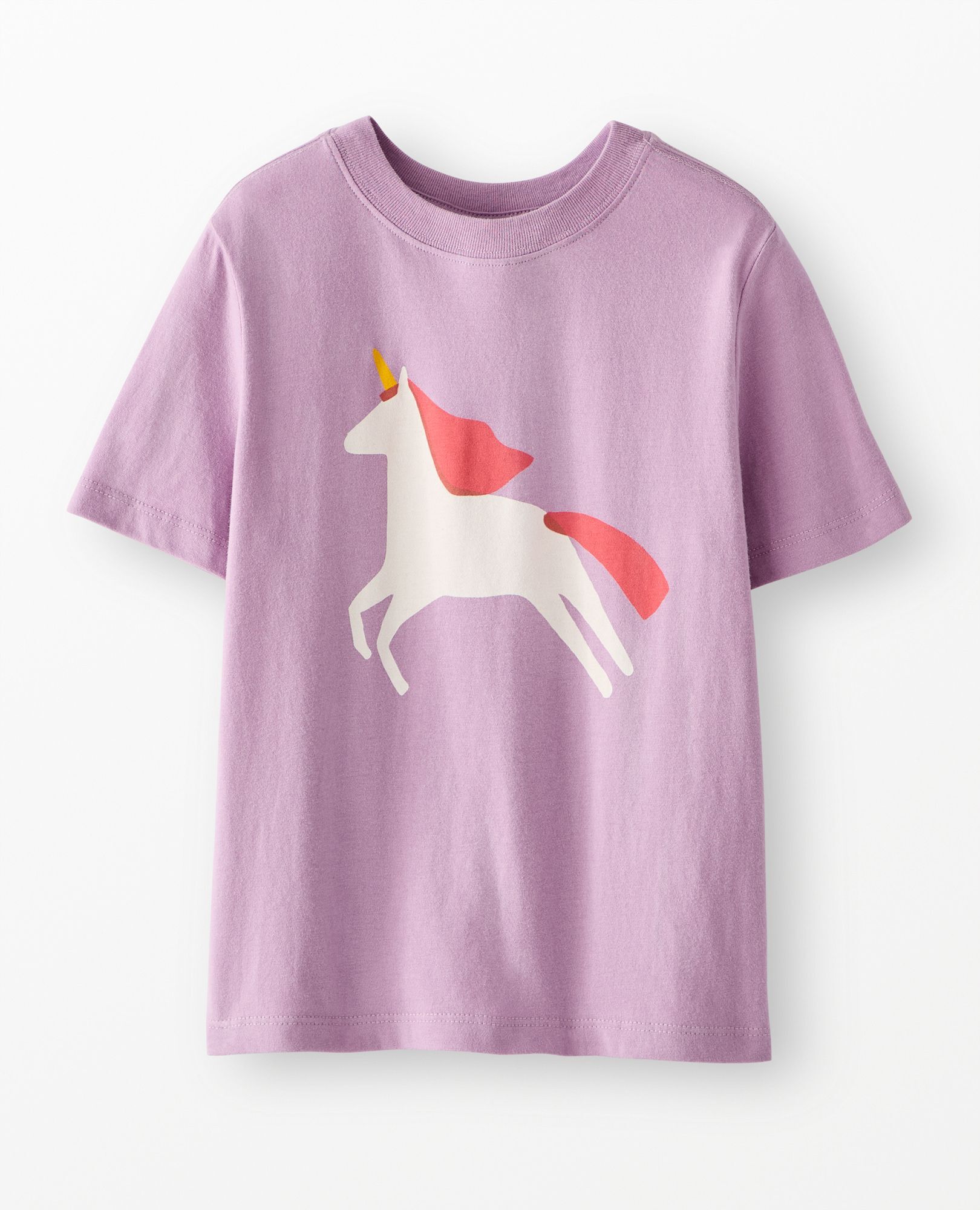 Relaxed Fit Graphic T-Shirt in Unicorn on Purple - main