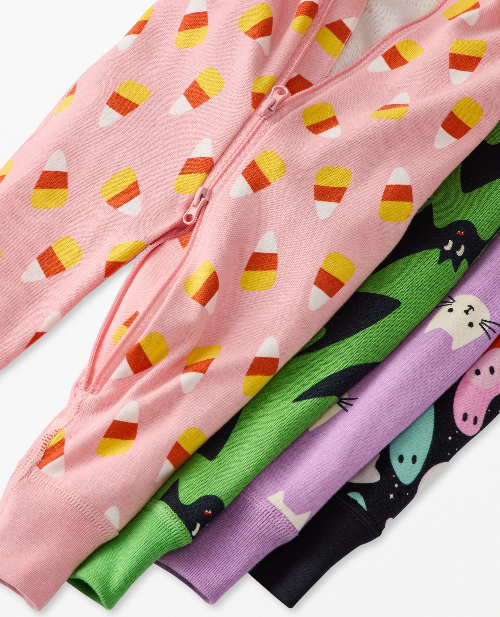 Baby Halloween 2-Way Zip Sleeper in Batty on Martian Green - main