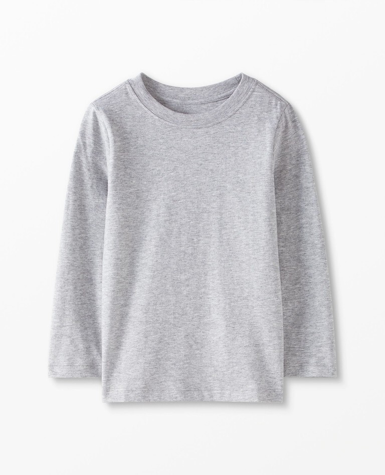 Slim Fit Long Sleeve T-Shirt in Heather Grey - main