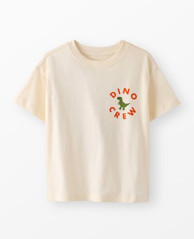 Relaxed Fit Graphic T-Shirt in Dino Crew on Ecru - main