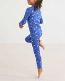 Valentines Long John Pajama Set in Mini Hearts on Blue - main