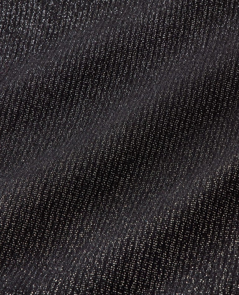 Long Sleeve Sparkle Skater Tee in Black - main