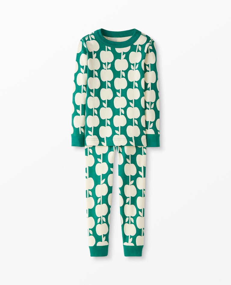 Long John Pajama Set in Apple Orchard - main