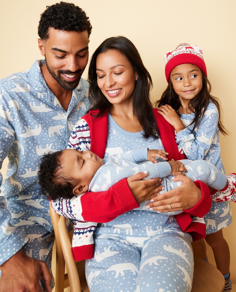 Snowy Polar Bear Matching Family Pajamas