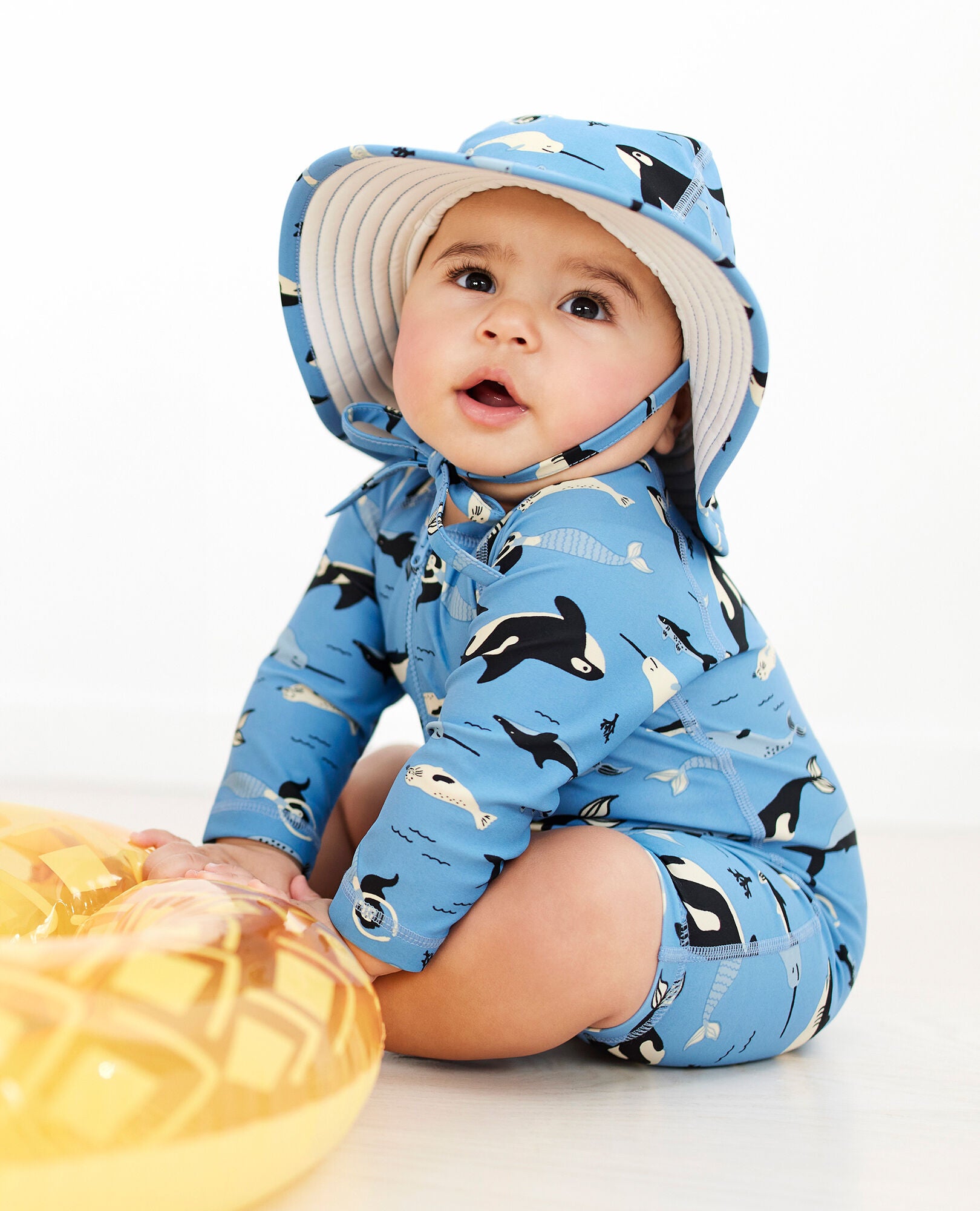 Infant boy swim