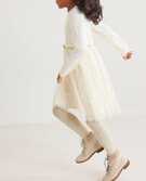 Shimmer Star Dress In Soft Tulle in Ecru - main