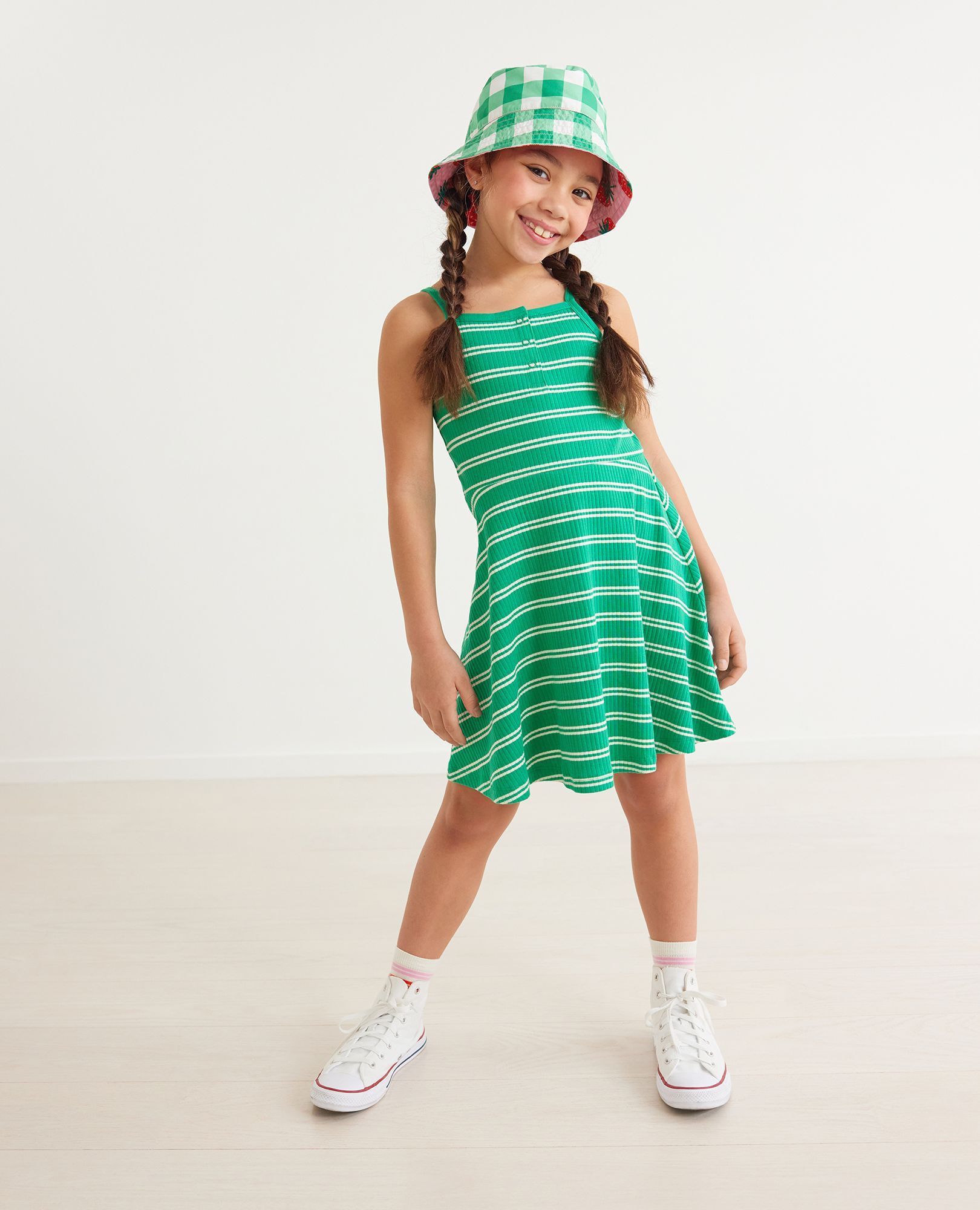 Striped Cami Fit Flare Dress Hanna Andersson Hanna Me Downs