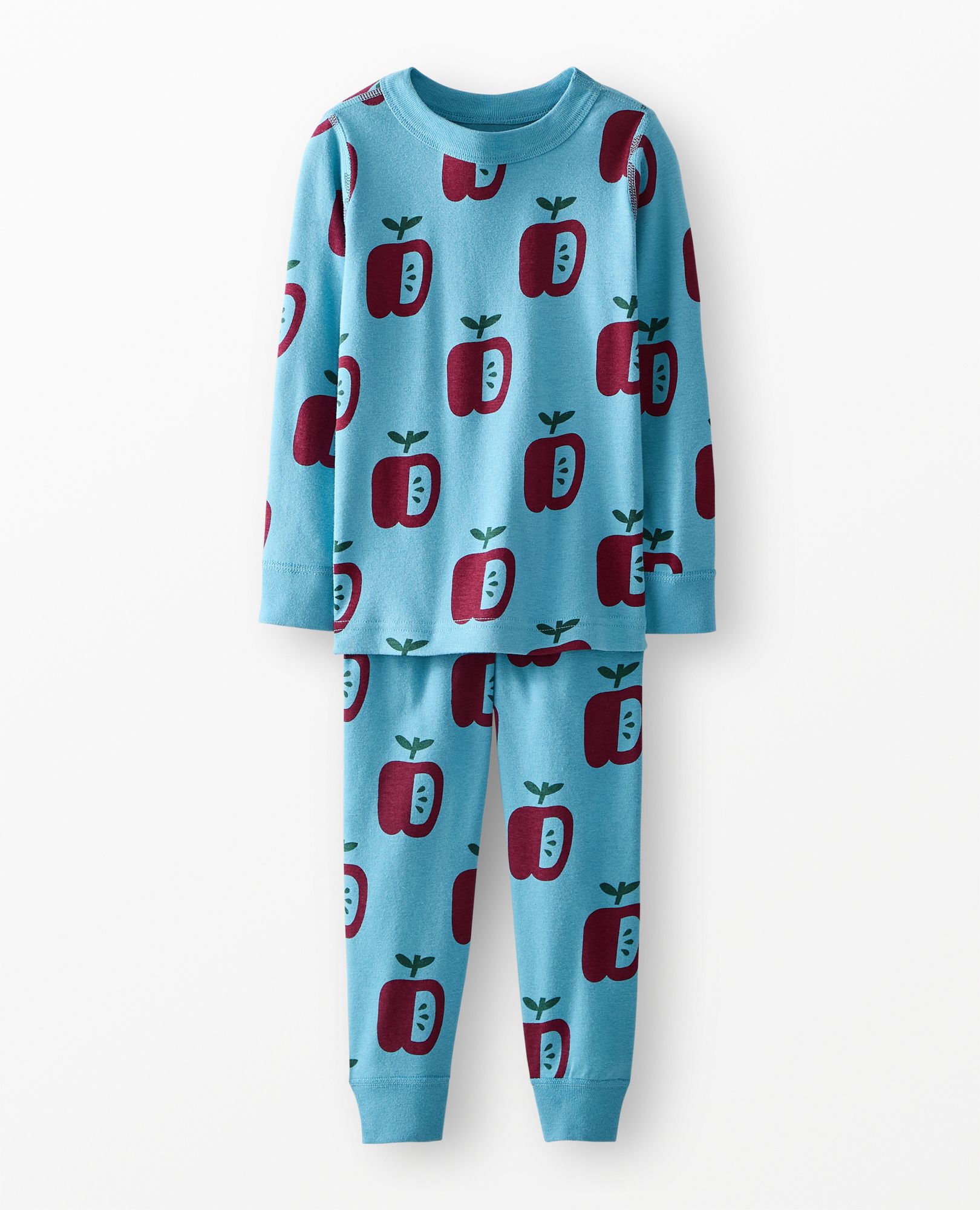 HannaJams™ Pajama Set in Apples on Chalk Blue - main