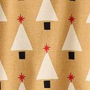 Adult Holiday Long John Pajama Set in Winter Trees on Camel - swatch