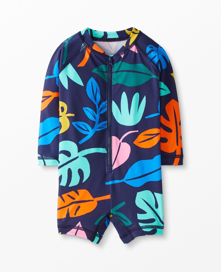 Baby Recycled Rash Guard Suit in Monstera - main