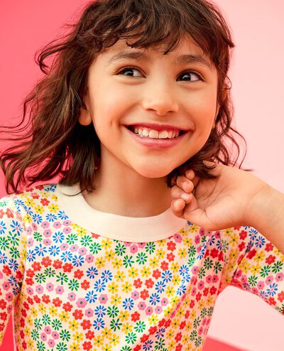 HannaJams™ Pajama Set in Swirly Floral on Ecru - main