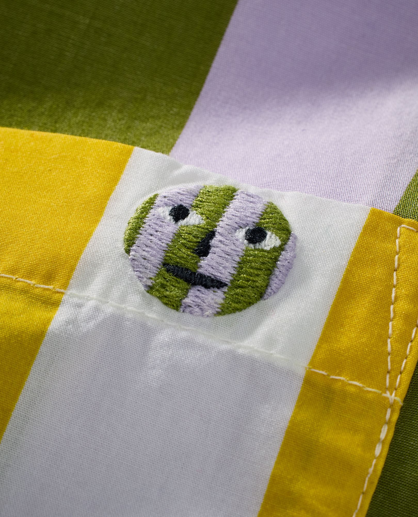 Women's Dusen Dusen Long Sleeve Poplin Pajama Set in Sea Stripe - main