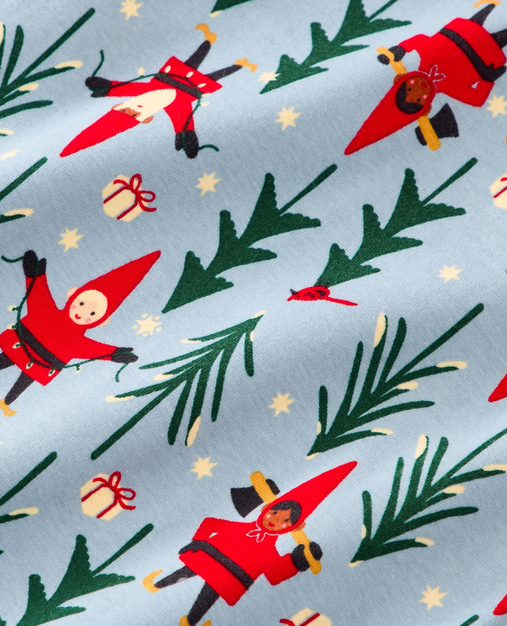 Adult Holiday Long John Pajama Top in Holiday Harvest - main