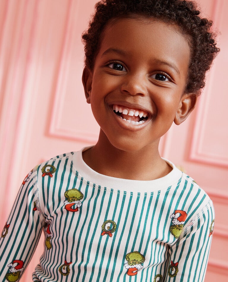 Dr. Seuss Grinch Striped Matching Family Pajamas in  - main