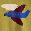 Relaxed Fit Graphic T-Shirt in Airplane on Green - swatch