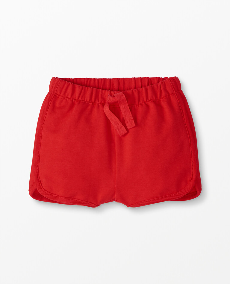 Baby Dolphin Hem Short In French Terry in Tangy Red - main