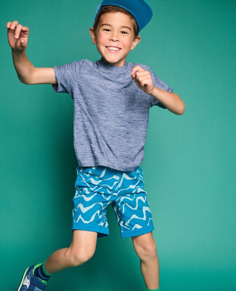 Relaxed Fit Active UV T-Shirt in Navy Blue - main