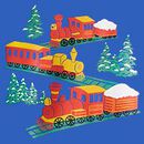 Holiday Long Sleeve Relaxed Fit Graphic T-Shirt in Holiday Trains - swatch