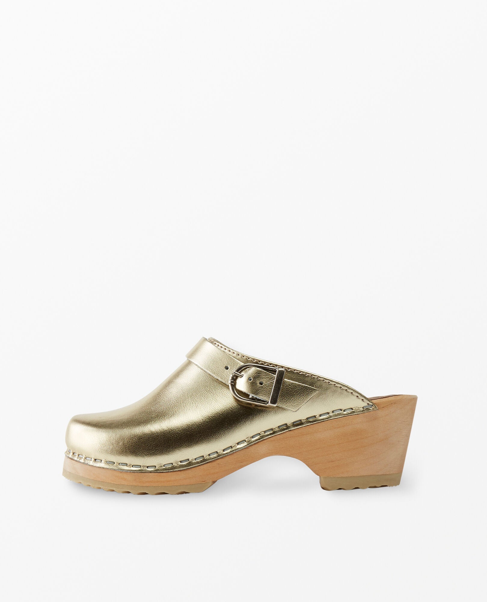 gold clogs