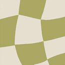 Relaxed Fit Checker T-Shirt in Sage Wavy Check - swatch