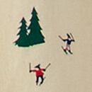Women's Holiday Flannel Pajama Set in Glade Skiing - swatch