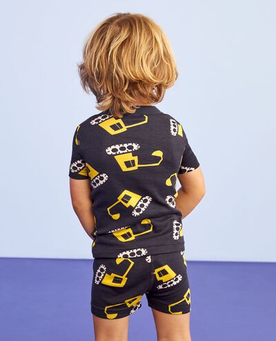 HannaJams™ Pajama Set in Construction Vehicles on Black - main