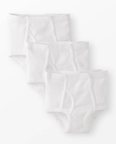 3-Pack Organic Cotton Classic Briefs in White - main