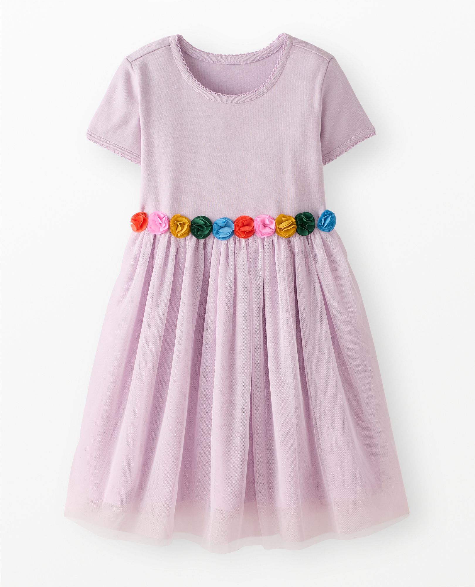 Tulle Flower Waist Dress in Orchid Hush - main