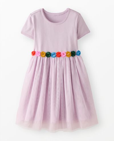 Tulle Flower Waist Dress in Orchid Hush - main